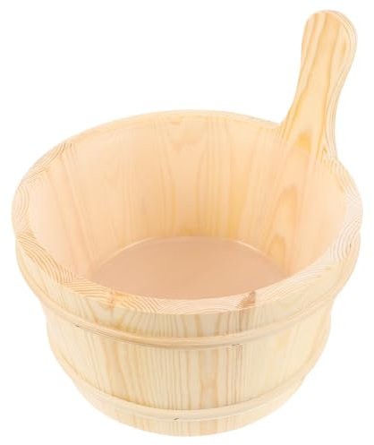 MOBUTOFU Sauna Holzfass Set Hochwertiger Holzeimer Für Die Sauna Robustes Holzfass Für Zuhause Ideal Für Dampfbad Und Wellnessanwendungen Sauna Zubehör Für Entspannende Erlebnisse