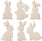 BETESSIN Osterdeko zum Aufhängen - 12 Stück Osterhasen Anhänger aus Holz - Osterhase Deko Holz - Osteranhänger für Geschenkanhänger Verpackung, Osterstrauß zum Basteln, Ostern Deko uvm.