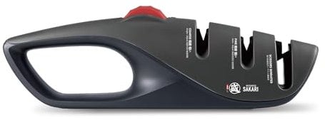 MITSUMOTO SAKARI Multi-Angle Adjustable Knife Sharpener, Japanese Professional 3-Stage Knife Sharpeners, Multi-Functional Knives Sharpener (Also for Scissors and Bread Knife Sharpening)