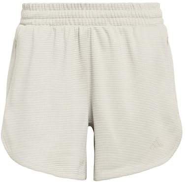 adidas Women's Pacer Workout Waffle Shorts, Wonder Alumina, XXL