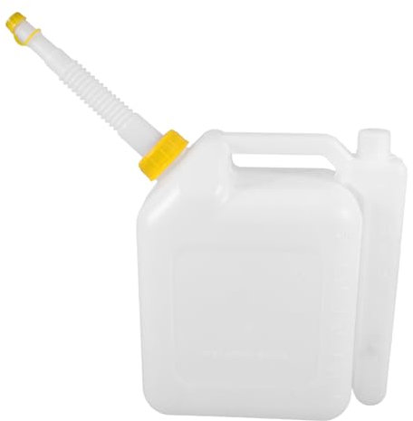 JOINPAYA 2-takt Motoröl Mischflasche 4l mit Öleinfüllrohr aus Kunststoff für Kettensägen Freischneider Rasenmäher Auslaufsicher Leicht Transportierbar