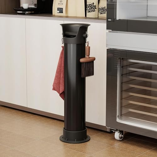 uyoyous Boîte à Café Commercial Bac à Marre de Café Expresso | Grande capacité, Chaque poubelle à marc de café comprend 25 sacs poubelle gratuits + brosse+chiffon