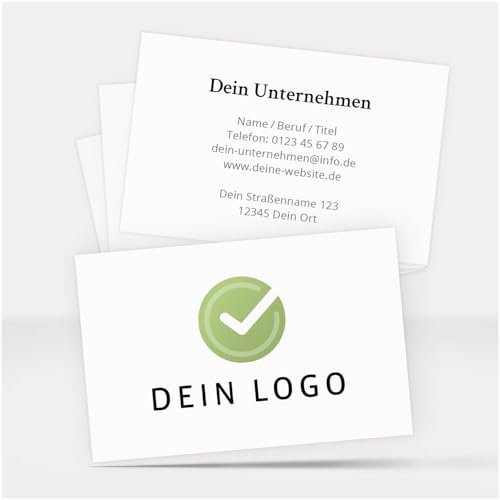 Einladungskarten Manufaktur Hamburg 100 Visitenkarten personalisiert Beidseitig bedruckt mit Logo Text QR-Code Foto | Individuell gestalten drucken lassen Premium Blanko Weiss Adresse Firma