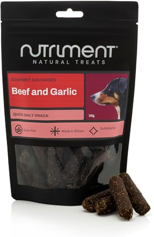 Natural Treats Gourmet Sausages Beef & Garlic (150g) Grain Free Dog Treats