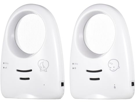 Tomvorks 2,4 G, Drahtlos 2,4 GHz-Babyphäfen mit Zwei-Wege-Audio, Nachtlicht, FHSS-Anti-Interferenz, Hoher Empfindlichkeit, 250 M Range für Zuhause für Baby-Kindergarten