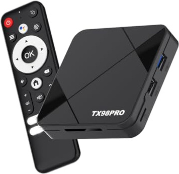 Android 14.0 TV Box, TX98 Pro Smart TV Box rk3518 Quad-Core 64-bit Arm Cortex-A53 Support 4K 2.4/5.0Ghz WiFi BT4.0 10/100M HDMI 2.0 H.265 Set Top Bo