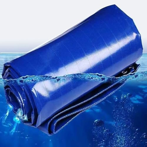 Bâche de Remorque 130 x 180 cm Imperméable et Indéchirable avec Œillets Bâche en Plastique pour Bois, Jardin, Toiture, Piscine, Bleu