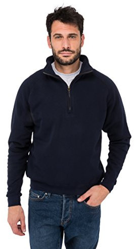 Fruit of the loom Herren Sportjacke Zip Neck Sweat 62 - 114 - 0, Gr. XX-Large, Blau (Deep Navy Az)