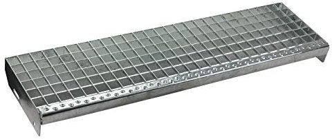 Gitterroststufen 900 x 240 mm | Laufrost, Treppenstufen | Metallgitter Tiefe 240mm MW 33x33 feuerverzinkt