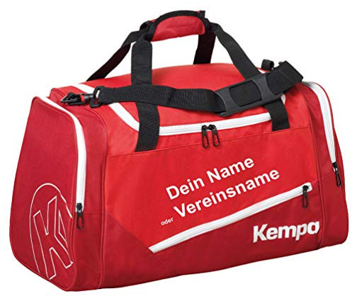 Kempa Sporttasche rot 68 x 30 x 37 cm mit Aufdruck Name