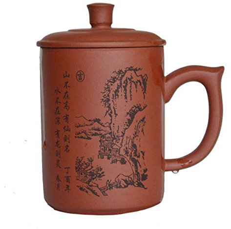 Liang baobao Teetasse mit chinesischer Zisha-Teetasse mit Griff, 500 ml, Violett (rot)