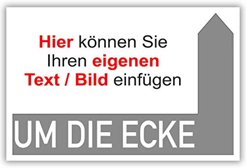 SCHILDER HIMMEL anpassbares Wegweiser Restaurant Schild A4 Kunststoff mit Klebestreifen, Eingang rechts Ecke Nr 907 eigener Text/Bild verschiedene Größen/Materialien