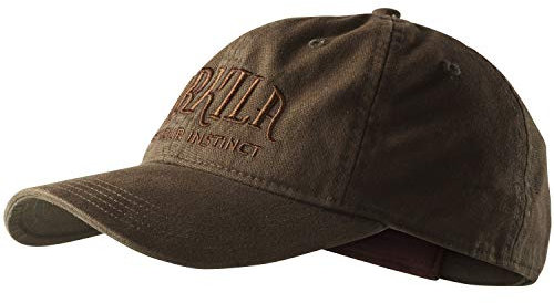 Härkila Modi Jagdkappe mit Logobestickung auf der Front - Jagd cap in Grün und Braun - Basecap für Jäger und das Angeln - Outdoor Jagdhut aus Stoff One Size, Farbe:Braun