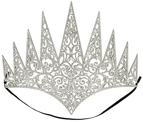Boland 44087 - Krone Königin, mit Gummiband, Diadem, Accessoire, Eisprinzessin, Prinzessin, Mottoparty, Karneval