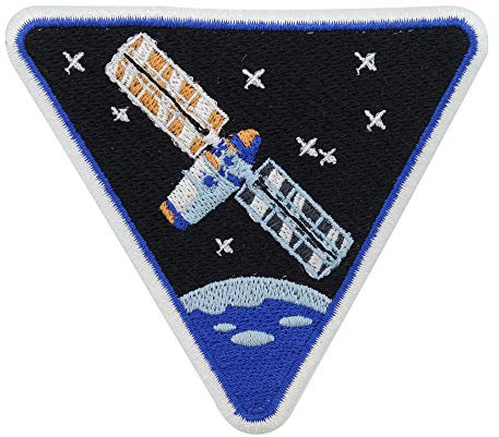 Finally Home Space Explorer Collection: Satellit in den Sternen Patch zum Aufbügeln | Mond Rakete Patches, Ufo Bügelflicken, Weltall Planeten Flicken, Nasa Aufnäher