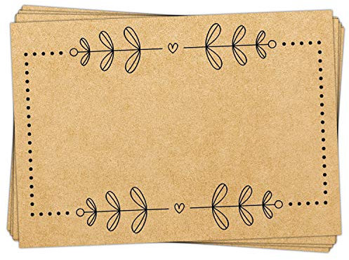 Logbuch-Verlag 25 Aufkleber in Kraftpapier-Optik zum Beschriften braun schwarz 7,4 x 5,2 cm - Haushaltsetiketten Gewürzaufkleber Blankoaufkleber
