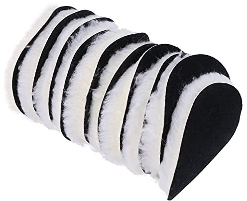 Olivine 10 Pcs 125 Mm Car Polishing Pad 5 Inch Inch Polish Waxing Pads Wool Polisher Bonnet Car Paint Care Wool Polishing Pad, White