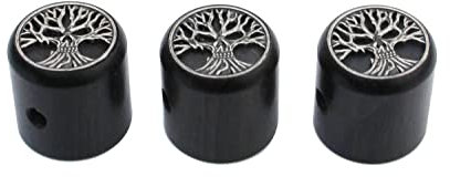 Guyker Guitar Knobs with 6mm Dia. Shaft Pots - Ebony Tone and Volume Control Potentiometer Knob Replacement for Precision Electric Guitar or Bass, Tree of Life Top (3 Piece)