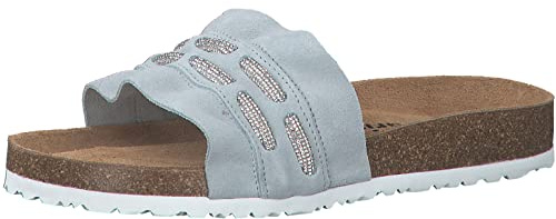 Tamaris Damen Pantoletten, Frauen Slipper,Schlupfschuhe,schluepfschuhe,Slipper,Slides,Slip-ons,Backless Slipper,Mules,Soft Blue,37 EU