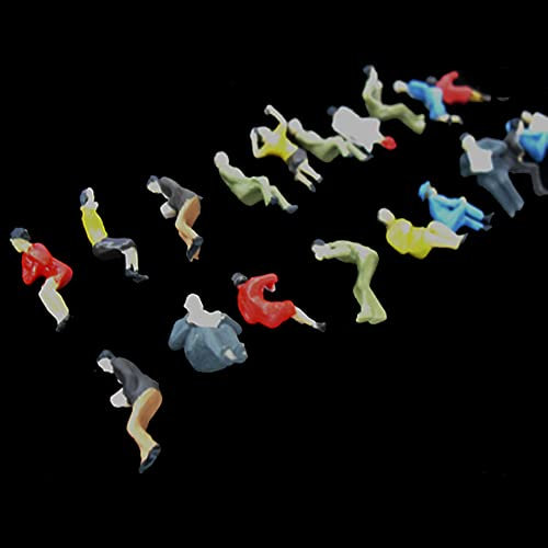 Gutshof miniaturen H0 24 Figuren Bemalte Sitzende Modellbau Figuren 1:87 Spur H0 Modellfiguren Menschen