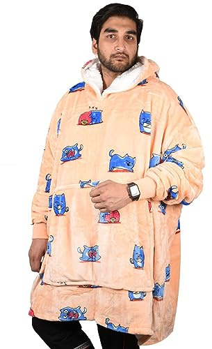 True Face Blanket Hoodie Unisex Oversized Ladies Sherpa Fleece Ultra Plush Unisex Hooded Sweatshirt