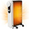 GOPLUS 2000W Ölradiator mit 4 Rädern, Elektroheizung mit 3 Heizstufen & 9 Rippen, Heizkörper mobil mit einstellbarer Thermostat & Überhitzungsschutz (Weiß, 9 Rippen)
