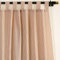 THE ART BOX Gauze Striped Curtains, Boho Linen Gauze Tab Top Hanging Curtains Light Filtering Door Window Treatment 2 Panel Drapes for Living Room Home Décor Maroon on Beige (63x42 Each Panel)
