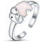 Elefanten Ring 925 Sterling Silber Einstellbar Offener Tierring Lucky Amulett GlüCksbringer Ring Schmuck Geschenk für Frauen MäDchen