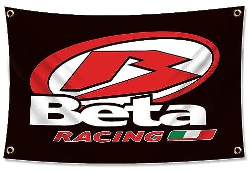 ENMOON Betas Racing Flagge, Banner, 90 x 152 cm, Motorrad-Rennflagge, Laden, Garage, Männerhöhle, Dekoration