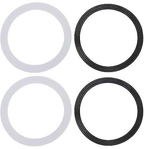 Be In Your Mind 2 Set Waschbecken O-Ring-Dichtungsscheiben Gummi-O-Ringe Dichtungen Zubehör für Badezimmer Küche Toilette 107mm Schwarz Und Weiß