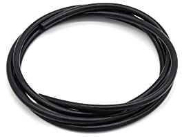 VictorsHome Tubo in silicone, diametro interno 2 mm x diametro esterno 4 mm, lunghezza 1 m, tubo flessibile in gomma per pompa acqua, aria, olio, nero