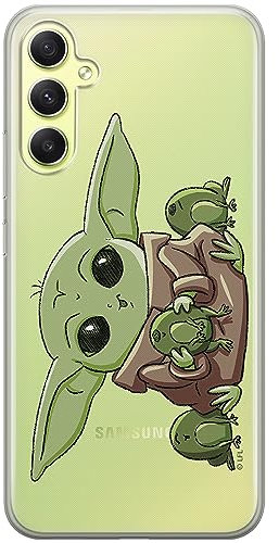ERT GROUP custodia per cellulare per Samsung A34 5G originale e con licenza ufficiale Star Wars, modello Baby Yoda 014 adattato in modo ottimale alla forma dello smartphone, parzialmente trasparente