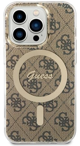 CG Mobile Guess HC Magfit 4G Custodia per iPhone 15 PRO Max (Marrone)