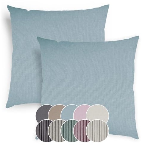 sleepling 4er Set 40 x 40 cm, Sofakissen mit Füllung und Bezug, Zierkissen aus robustem Polsterstoff, Dekokissen, Kopfkissen, Kissen für Couch, türkis
