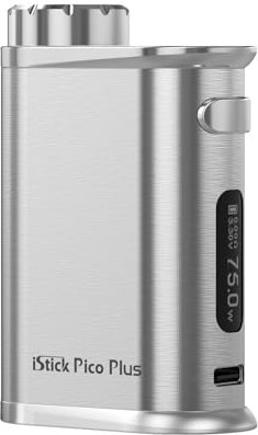 Eleaf istick pico plus mod 75W USB-C Schnelllade 25mm Vape Akku (ohne Inhalt) 18650 ohne Nikotin (Silber)