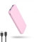 VANYUST Portable Charger, 10000mAh 5V/3A Power Bank, USB-C in&Out Fast Charging Battery Pack, External Powerbank Compatible with iPhone 16 15 14 13 12 Samsung S22 S21 Google iPad etc (Pink)
