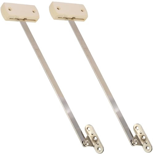AERZETIX - C74715 - Juego de 2 Bisagras para puerta de mueble elevables con tope - en metal - color plata - carpintería mecanismo apertura