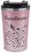 Tassendruck Glitzer To-Go Thermobecher mit Name personalisiert - Schmetterling - Geschenk für Freundin, Frau oder Tochter | Nachhaltig, Edelstahl doppelwandig, inkl. Deckel, Rosa, 350 ml