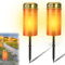 Vaileal 2 Stück Grablicht: Grablicht Solar, Grableuchte Solar, Wasserdichtes Outdoor Friedhofskerze Solarbetrieben mit Lichtsensor, Grabkerze mit Erdspieß, Kerzen Outdoor, 7 x12 cm