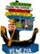 Imán de nevera 3D de resina de Venecia, góndola, souvenir, regalo, casa, cocina, de colección, 8 x 6 cm (60442)