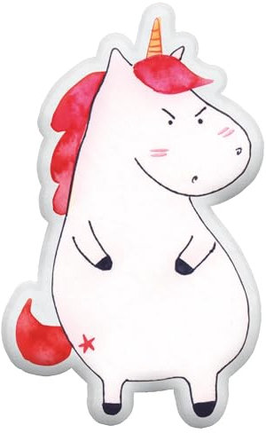 Mr. & Mrs. Panda Dekokissen Einhorn Wut 55 cm - Geschenk, Ansage, Arbeit, Kissen Kuscheltier, Einhörner, Unicorn, Zierkissen, Nein, Stofftier, Plüschtier