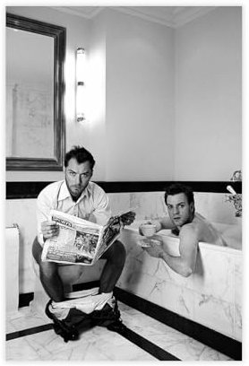 FISH DRAGATE Leinwandposter Jude Law und Ewan McGregor, Wandkunst, Dekordruck, Bild Gemälde für Wohnzimmer, Schlafzimmer, Dekoration, ungerahmt, 30 x 45 cm