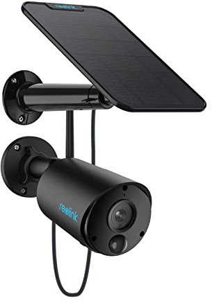 Reolink 3MP Überwachungskamera Aussen Akku, Solar Kamera Outdoor mit Person/Fahrzeugerkennung, PIR-Bewegungsmelder, 2,4GHz WiFi, IR-Nachtsicht, Argus Eco(Schwarz) + Solarpanel (Generalüberholt)