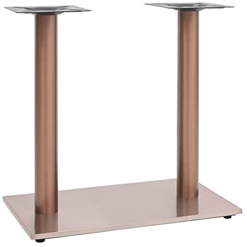 vidaXL Bistrotisch Gestell Tischgestell Untergestell Tischfuß Bistro Gastro Tisch Tischbein Tischfuss Möbelfuß Messing 70x40x72cm Edelstahl