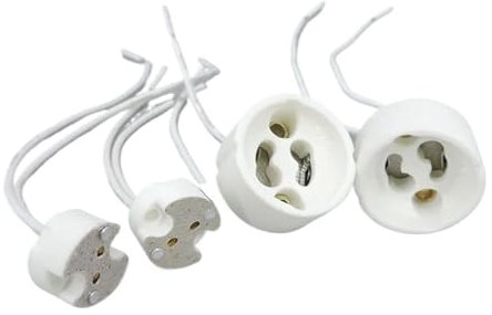 dvnFWKc 7 cm 15 cm Keramik GU10 MR16 MR11 GU5.3 G4 Lampenfassung Sockel Adapter Kabel Silikon Anschlussbuchse for LED Halogen Licht(MR16,10cm 5pc)
