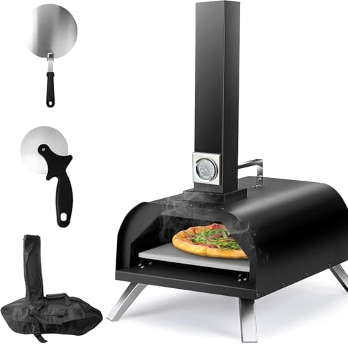 Karinear Pizza Oven Wood Pellets 12inch Outdoor Pizza Oven with Accessories for Garden Yard, Outdoors, Camping