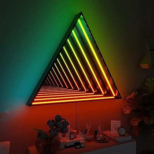 Color Changing Wall Art Light for Gaming and Sensory Room Decor, Unique Tabletop Desktop Lamp