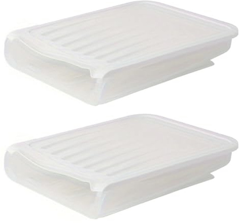 Bosiyrggrl Automatic Rolling Egg Box Refrigerator Crisper Egg Basket Storage Container Kitchen Storage Box White