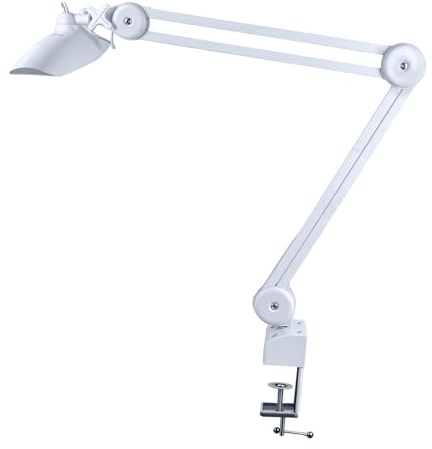 Blomise LED Schreibtischlampe, dimmbar Klemmleuchte mit Gelenkarm und Tageslicht, augenfreundlich & verstellbar, elegante Bürolampe für Büro, Arbeitszimmer und Schreibtisch