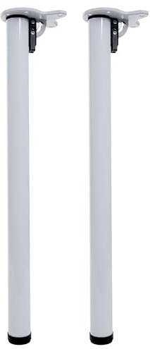 Mendler 2er-Set Tischbein HWC-H34, für Schreibtisch Esstischfuß Tischgestell, klappbar 72cm - weiß